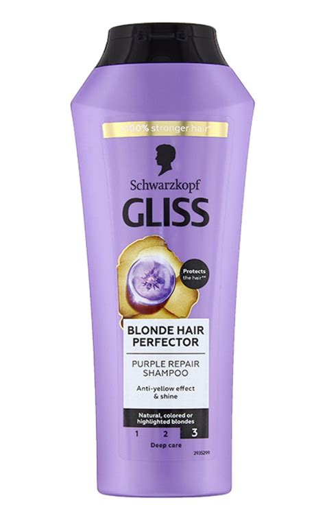 GLISS Blonde Perfector atjaunojošs violets šampūns ml Drogas LV