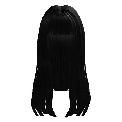 Long Straight Hair W Bangs Black S Code Price RblxTrade