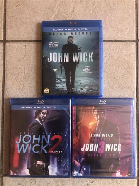 Lot Of 3 John Wick Blu Ray DVDs BRAND NEW 1 2 Parabellum EBay