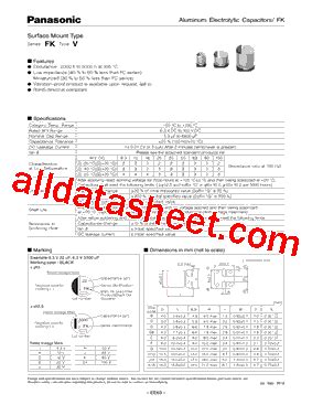 EEVFK1H102M Datasheet PDF Panasonic Semiconductor