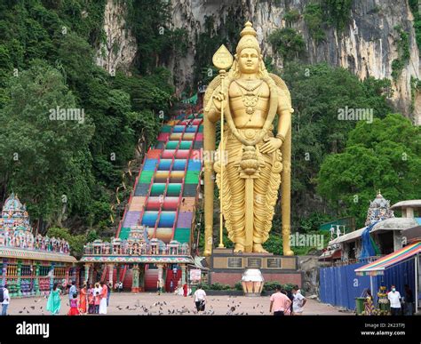 Stairs Of The Batu Caves Near Kuala Lumpur Stock Photo Alamy