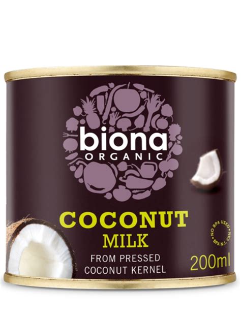 Organic Coconut Milk Fat Ml Biona Healthy Supplies