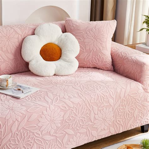 ACMDL 1pc Camellia Jacquard Fleece Elastic All Inclusive Sofa Cover