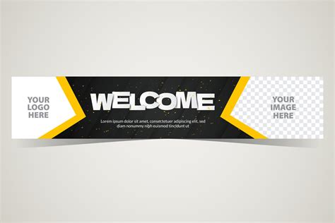 Welcome banner template with abstract background design 10503257 Vector ...