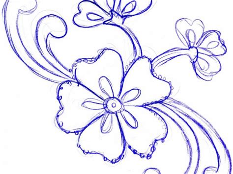 Simple Flower Designs For Pencil Drawing At Getdrawings Free Download