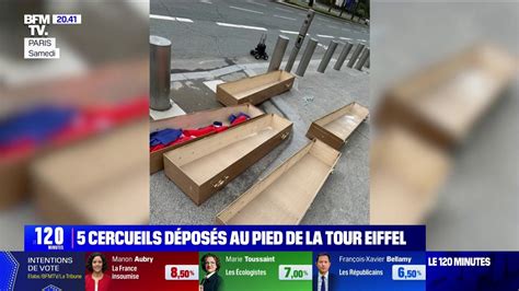 Cercueils déposés devant la tour Eiffel ce que l on sait Vidéo