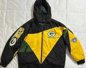 Vintage Green Bay Packers Starter Proline Full Zip Puffer Jacket Size