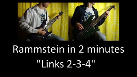 Rammstein Links Guitar Bass Lesson Tabs Cover Hd In