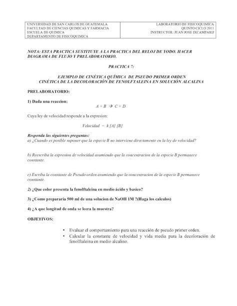 PDF Evaluar el comportamiento para una reacción de pseudo PDF