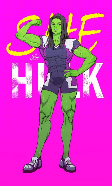 Athletic Girl Female muscle art She Hulk Женщина Халк Дженнифер