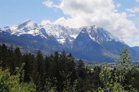 Valley in Garmisch-Partenkirchen, Bavarian Alps, Germany Stock Photo ...