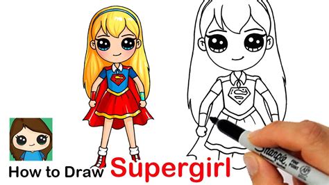 How To Draw Supergirl Dc Super Hero Girls Youtube