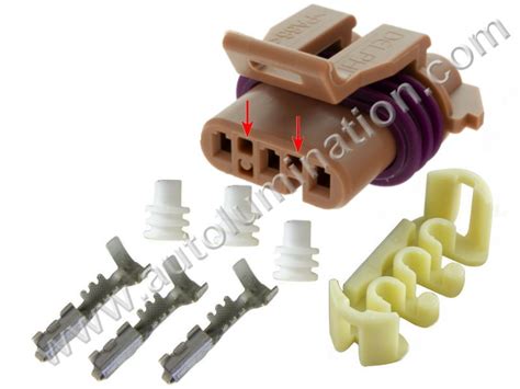 Female Connector Kit Plug Socket Pin F Brown Aptiv