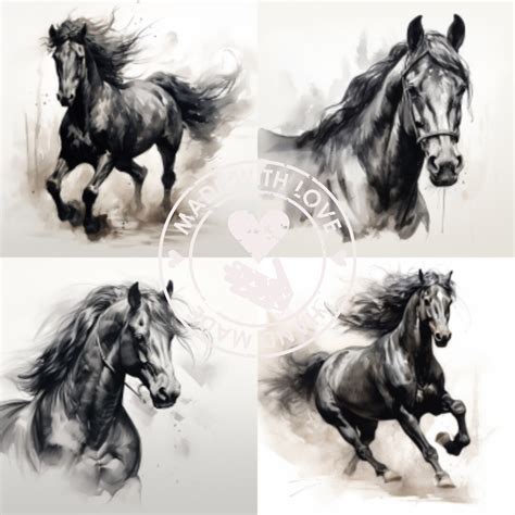 Artful Horse Sketch , Black Art Full Horse Sketch , High Quality 8k HD ...