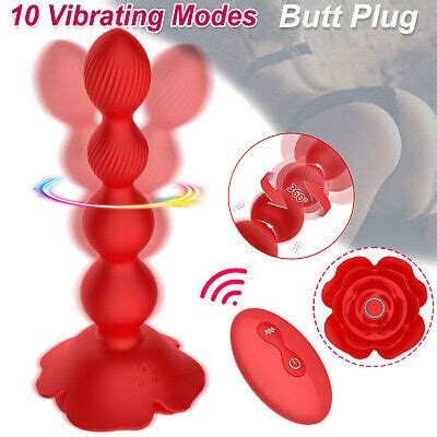 Rose Sex Toys Women Couples Massage Butt Anal Plug Beads Masturbation