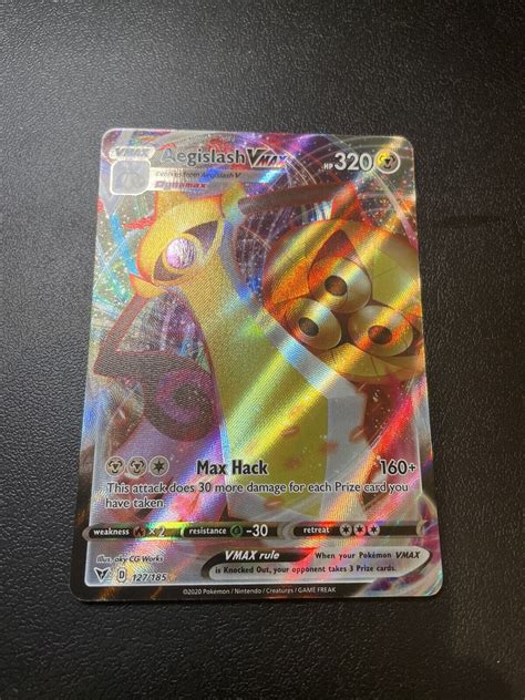 Pok Mon Tcg Aegislash Vmax Vivid Voltage Holo Ultra Rare Ebay