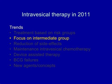 Latest Developments in Intravesical Therapy