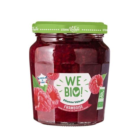 We Bio Valade En Correze Confiture De Framboises Bio Le Pot 240G