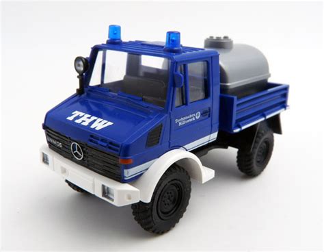 Wiking Mercedes Benz Unimog U 1300 Technisches Hilfswerk THW Blau