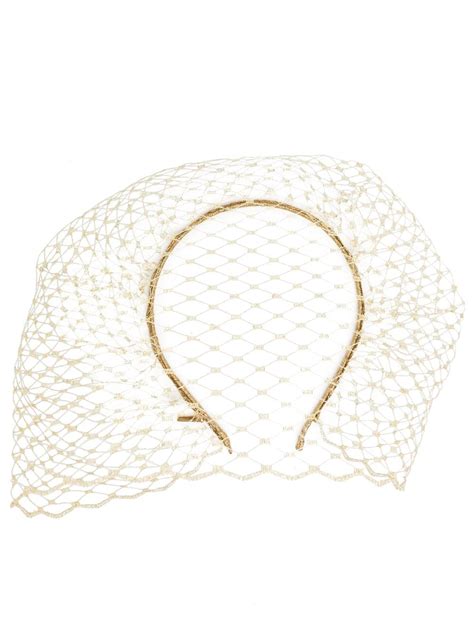 Jennifer Behr Voilette Veil Detail Headband Farfetch