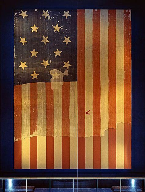 The original Star-Spangled Banner, which flew over Fort McHenry in 1814 ...