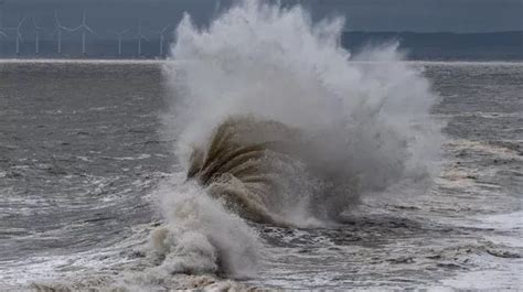 Uk Weather Huge Waves Hit Coast As Gales And Heavy Rain Batter Britain