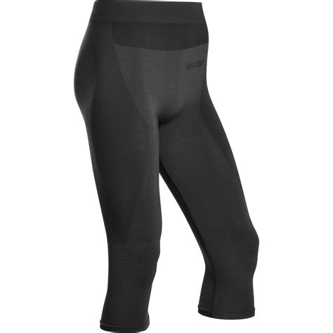 Cep Merino Base Skiing 3 4 Tights Black Bike24