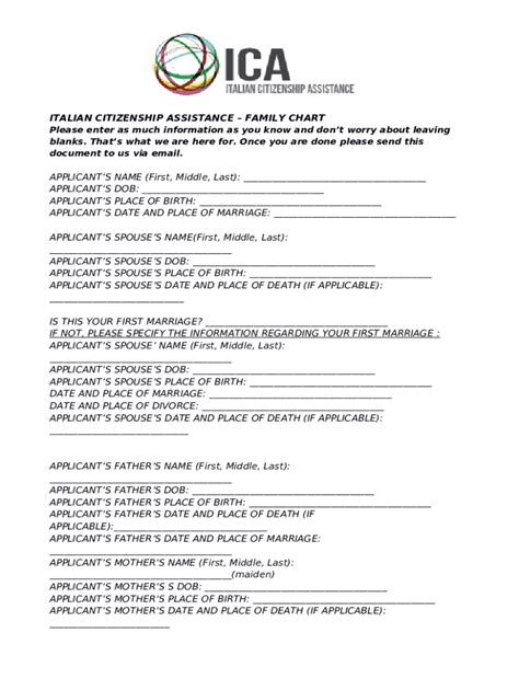 Family Chart. Doc Template | pdfFiller