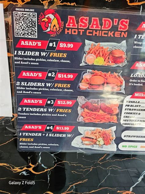Asad S Hot Chicken Menu Updated November