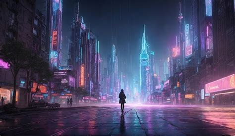 Premium Photo | Cyberpunk 2077 Night view City