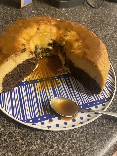 Homemade Chocoflan With Caramel Sauce Rfood