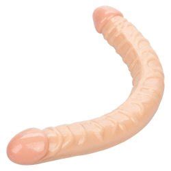 Size Queen 17 Double Ended Veined Dildo Ivory Sex Toys Adult