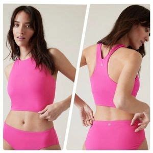 Athleta Swim Athleta Conscious Crop Bikini Top Ddd Salvia Pink