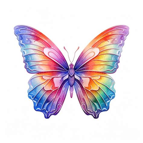 Premium Photo Butterfly With Colorful Wings On White Background With