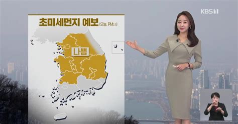 오후날씨 꿀팁 인천·경기·충남에 초미세먼지주의보