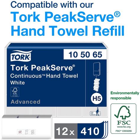 TORK PeakServe Continuous Paper Hand Towel Dispenser Black H5 Paper