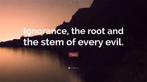 Plato Quote Ignorance The Root And The Stem Of Every Evil