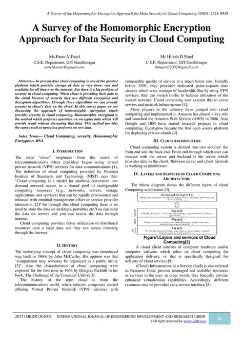 A Survey Of The Homomorphic Encryption Approach For Data Security In