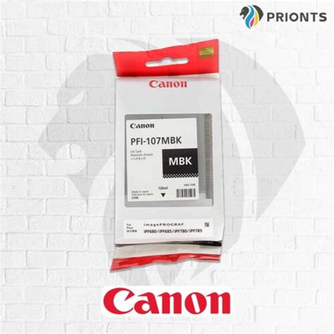 Tinta Canon Pfi Mbk Negro Mate Para Ipf Ipf Nuevo