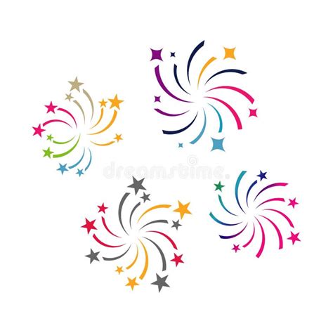 Firework Logo Vector Design Colorful Fireworks Splash Sparkling Star Logotype Stock Vector ...