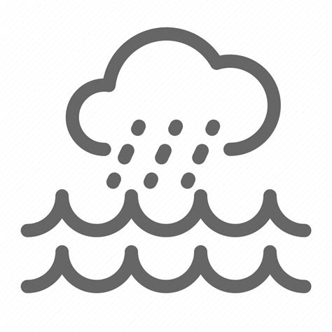 Disaster Flood Flooding Insurance Inundation Rain Weather Icon