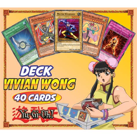 Vivian Wong Baralho 40 Cartas Versão Anime Ou Tcg Pt Falso Yugioh