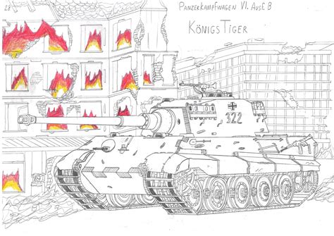 Tiger Ii Drawing Rtanks