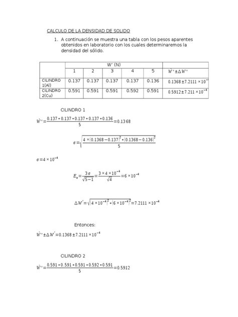 PDF Calculo De La Densidad De Solido DOKUMEN TIPS