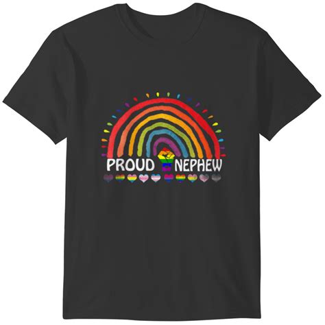 Proud Nephew Lgbq Flag Rainbow Gay Pride Month For T Shirts Sold By Tuo Kan Sku