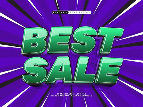 Premium Vector Best Sale Editable Text Effect Template