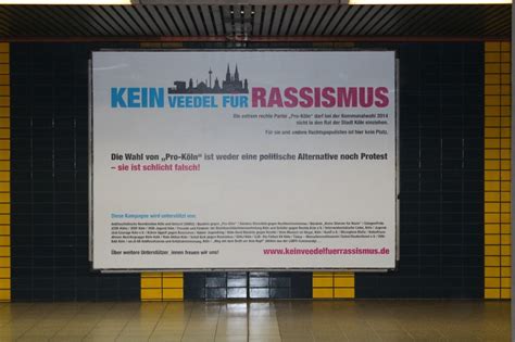 Plakatwand Gegen Rassismus Kein Veedel F R Rassismus