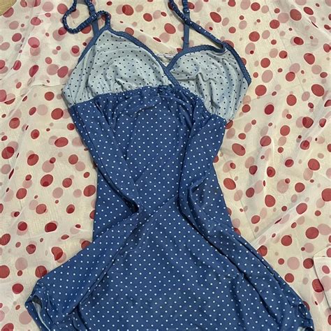 Lolita Coquette Blue Polka Dot Y K Dress S With Depop