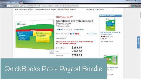 Buying Quickbooks Pro And Enhanced Payroll Bundle At Costco Youtube