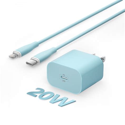 20W iPhone Fast Charger with USB-C PD, MFi Certified Cable, Cord, and ...